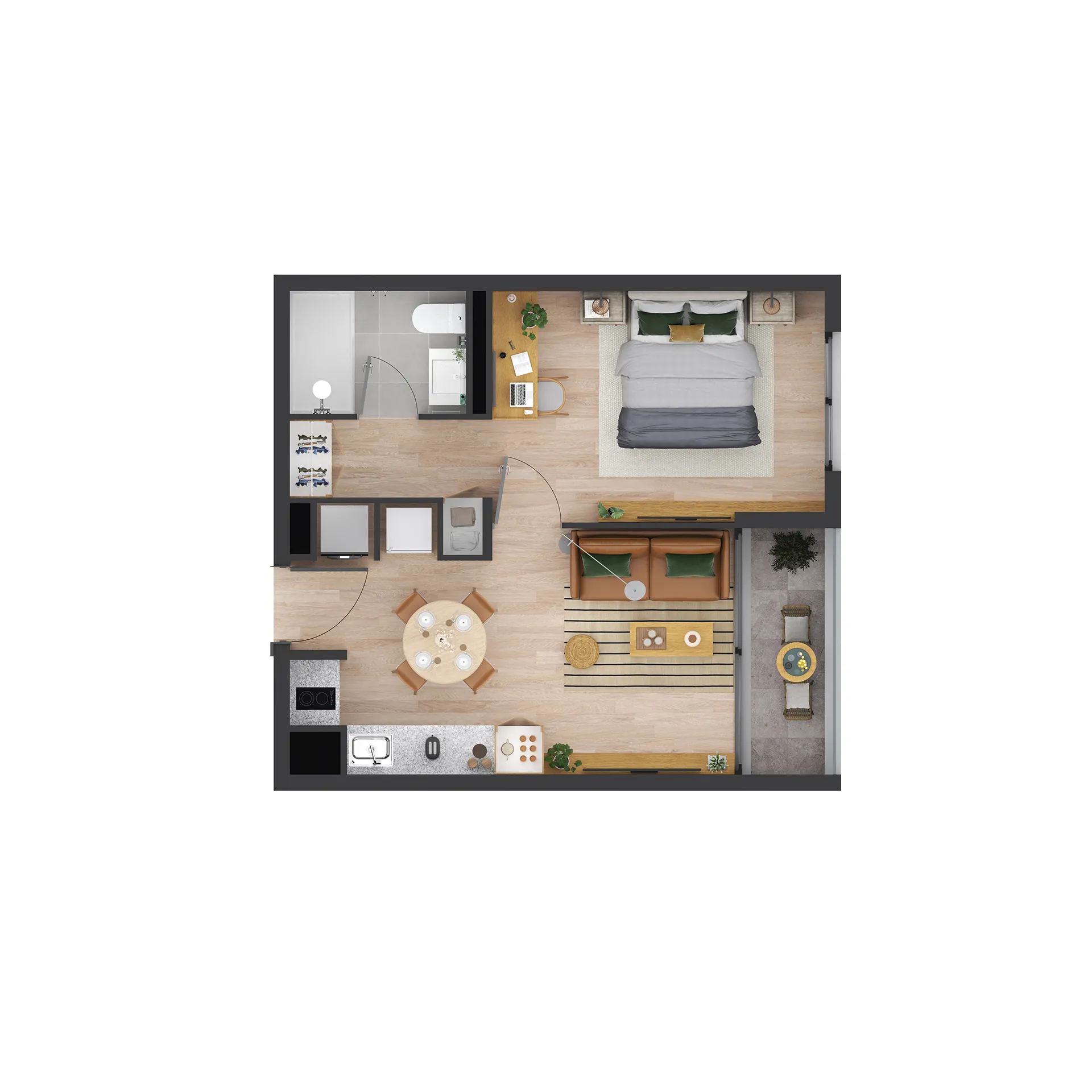 Planta 1D + 1B